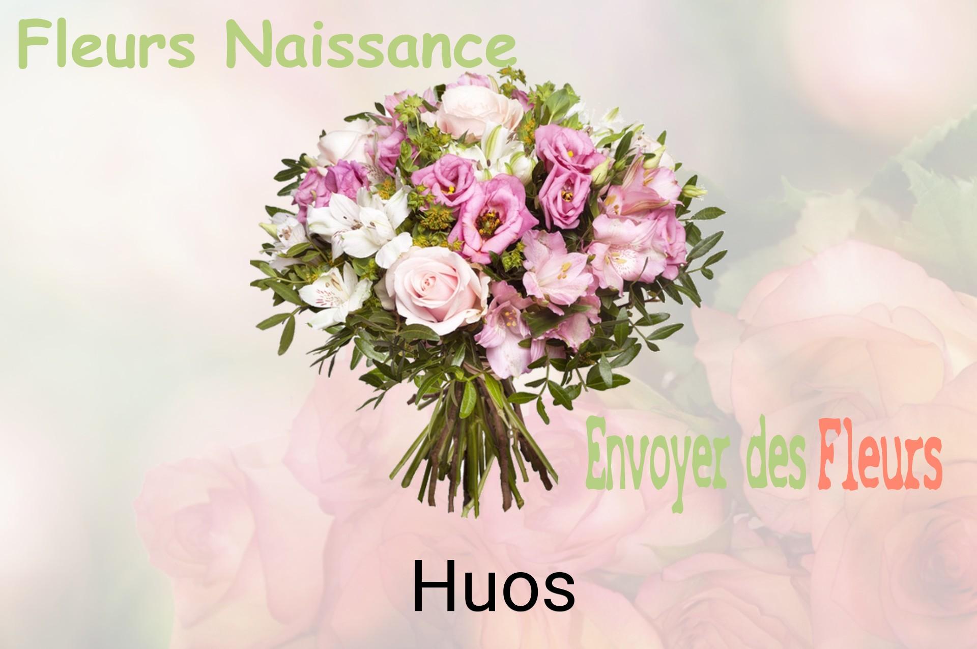 Bouquet de fleurs de naissance livré à Huos
